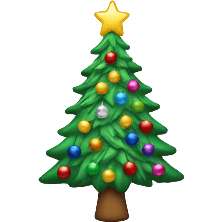 A tacky colorful Christmas tree  emoji