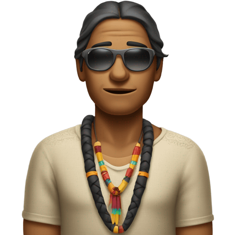 Indigenous nod feather and sunglasses all cool funny emoji