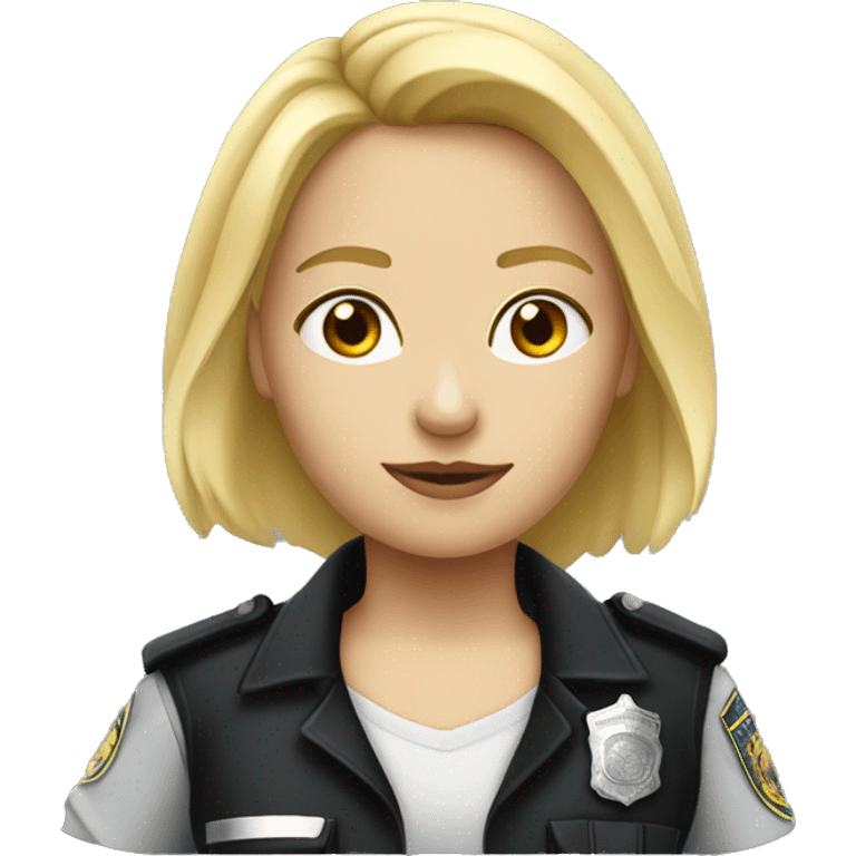 blond girl as a criminal police officer emoji