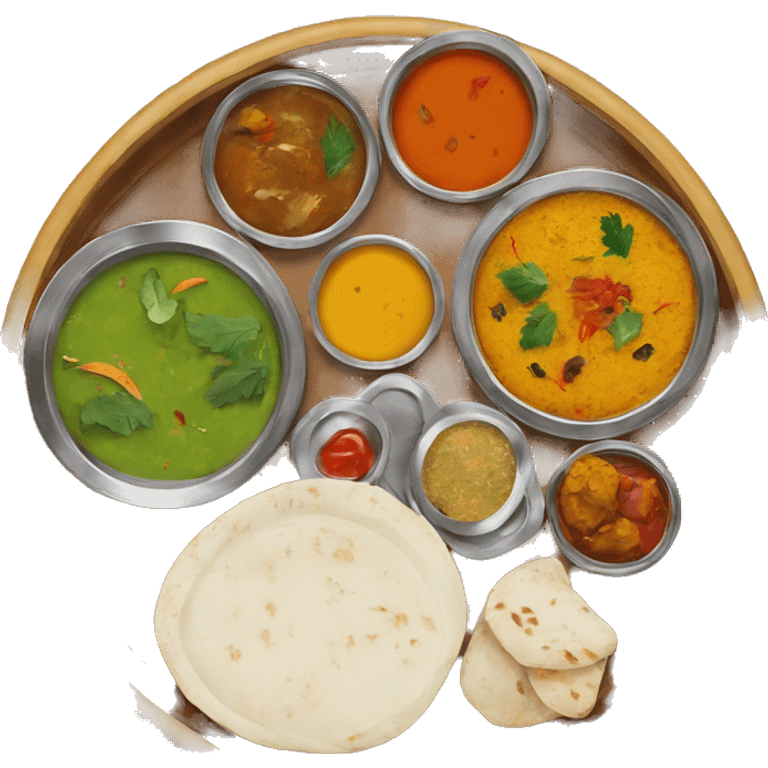 A traditional thali (meal plate) emoji