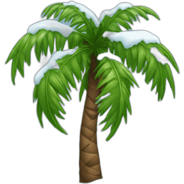 palmtree with snow on it emoji