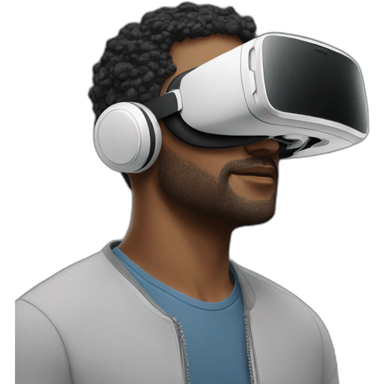 Man wearing vr headset emoji