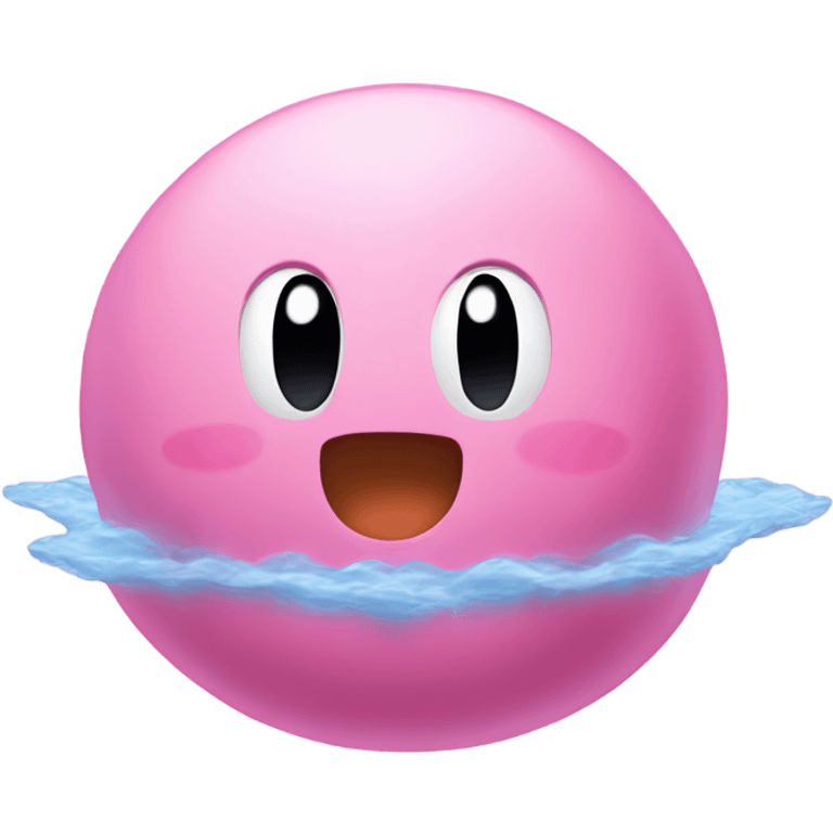 Kirby floating emoji