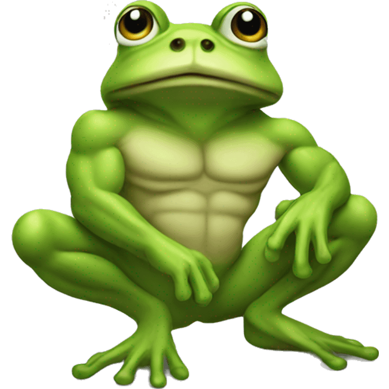 Muscular frog  emoji