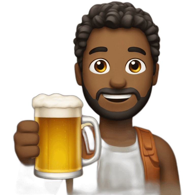 Daniel with a beer in his hand emoji