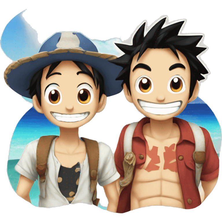 Stitch en luffy emoji