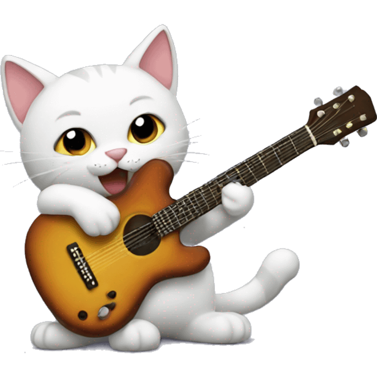 Cat with guitar   emoji