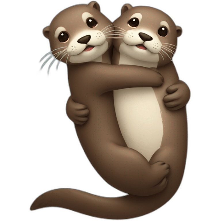 Otter hug emoji