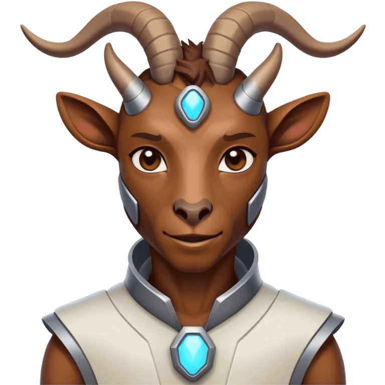 Futuristic Goat(Ram) man 2/3 veiw emoji