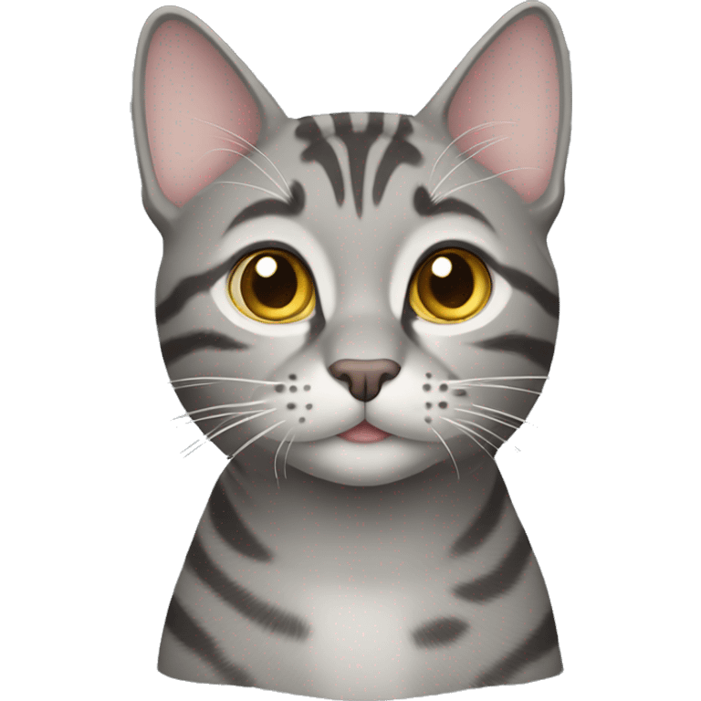 Gray tabby cat emoji