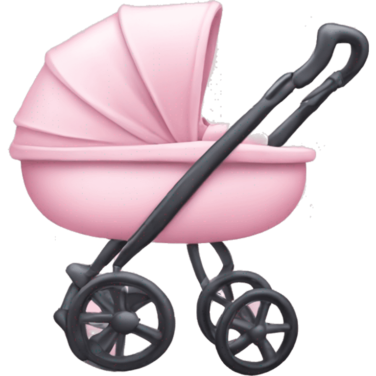 Light pink fancy baby stroller emoji