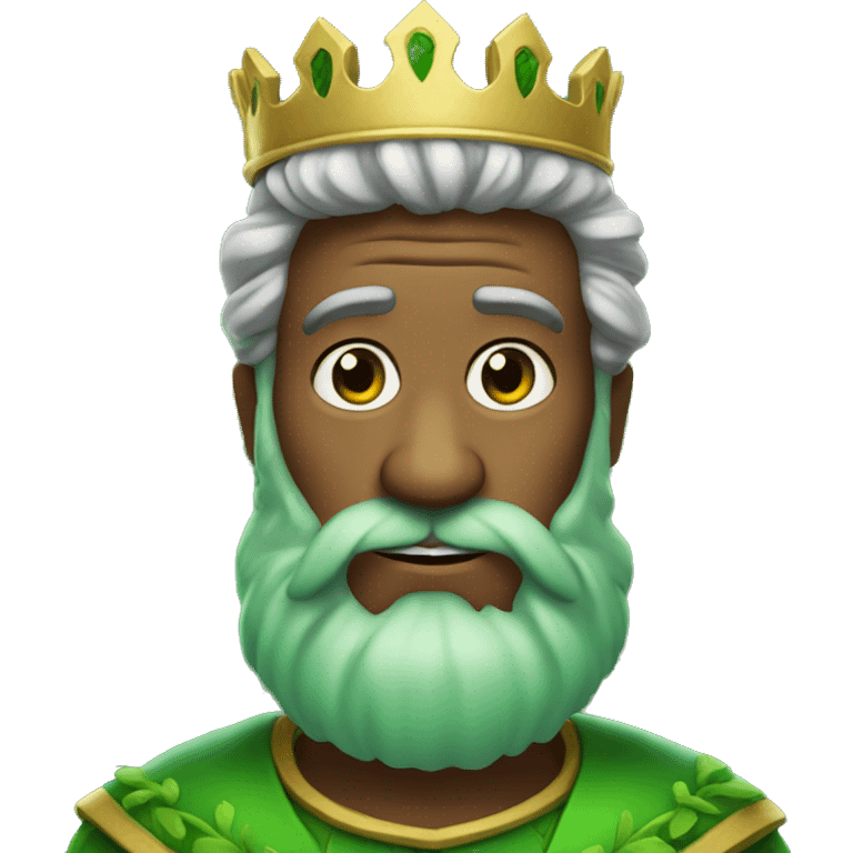 Green beard king  emoji