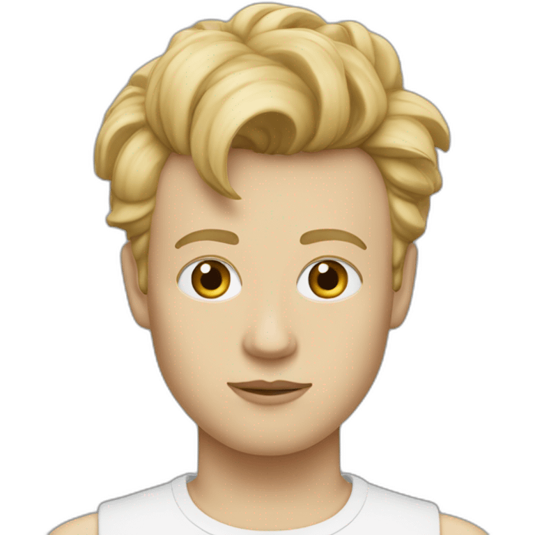 Arthur Rimbaud Blond cheveux plaqué emoji