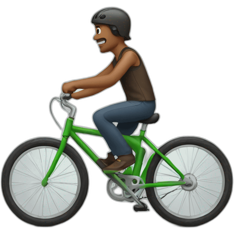 Man riding bike emoji