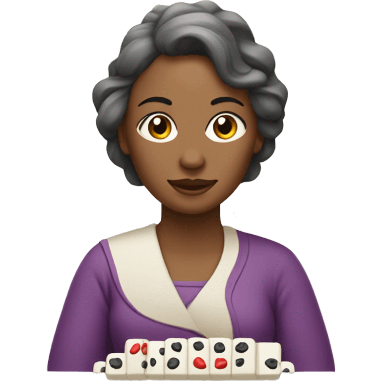 Woman playing mah-jongg emoji