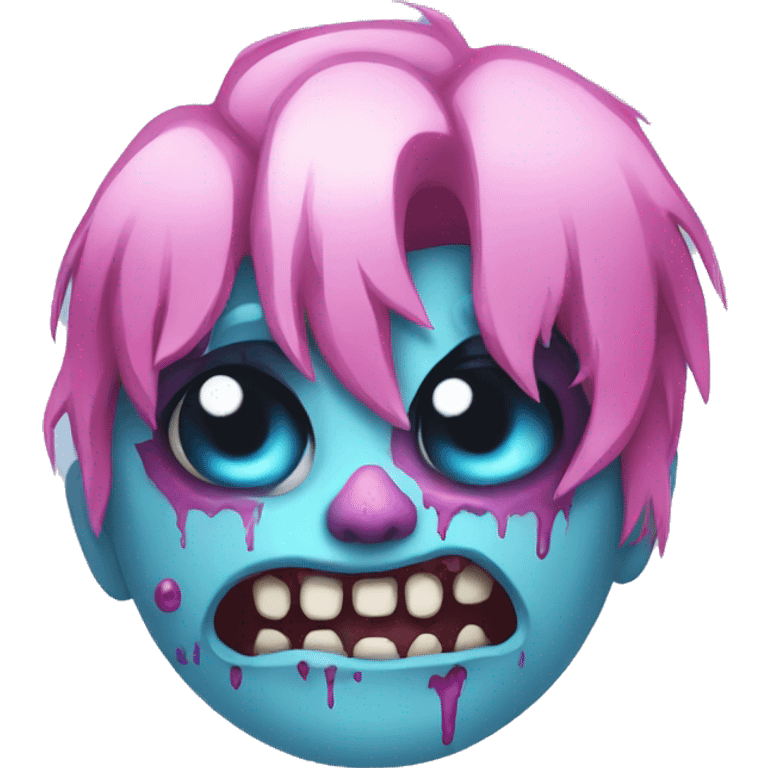 pink blue zombie cute emoji