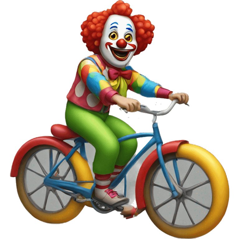 Clown on a bike emoji