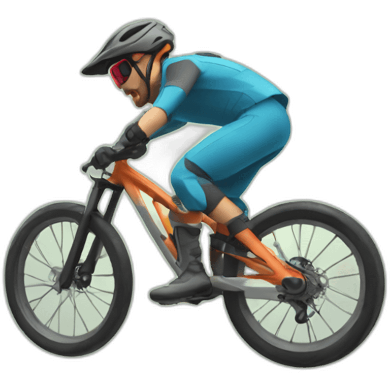 downhill mountain biking emoji