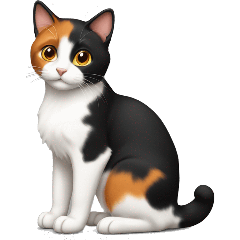 black-Orange-white-calico-cat emoji