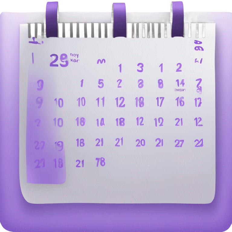 Purple calendar emoji