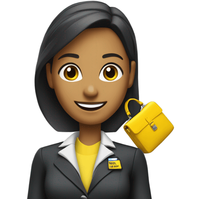 Spirit airlines female flight attendant  emoji