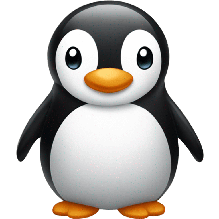 Pingüino abrazando un peluche de pingüino  emoji