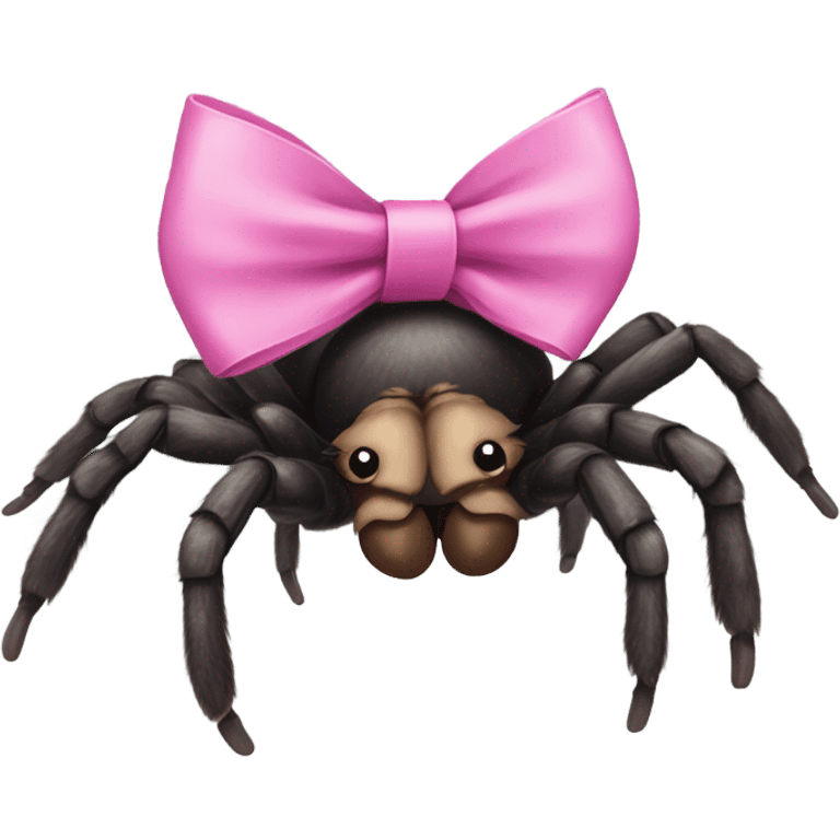 tarantula wearing a pink bow emoji