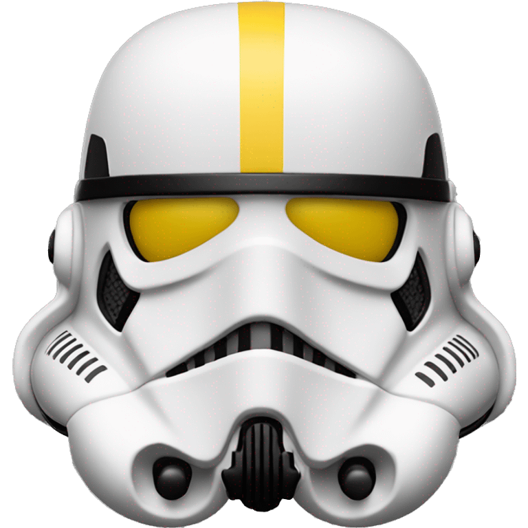 Black and yellow stormtrooper helmet  emoji