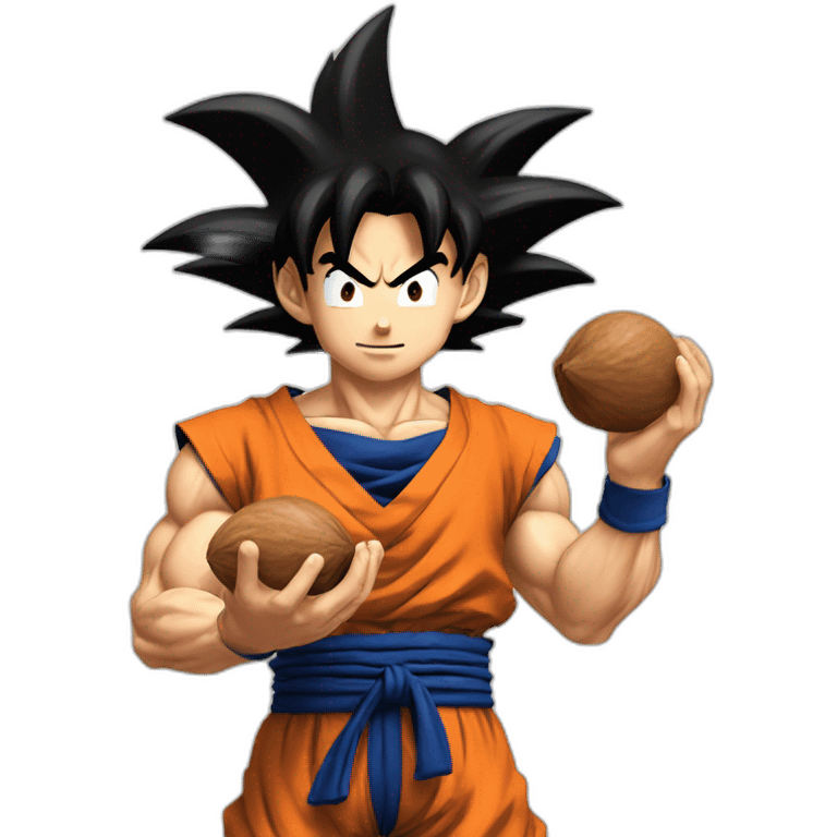 goku holding nuts emoji