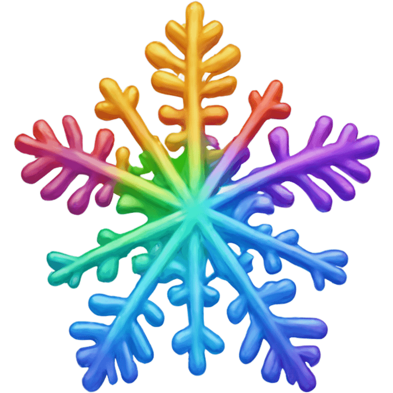 Rainbow snowflakes  emoji