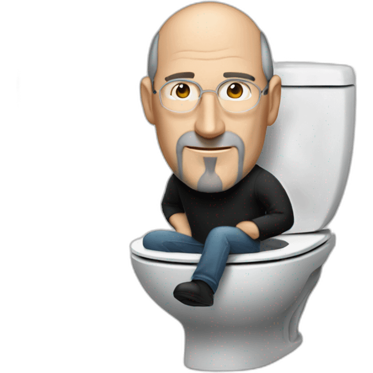 Steve jobs on toilete emoji