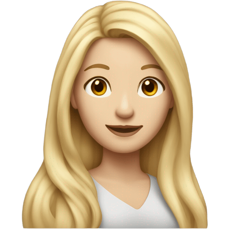 Pretty white blonde woman emoji