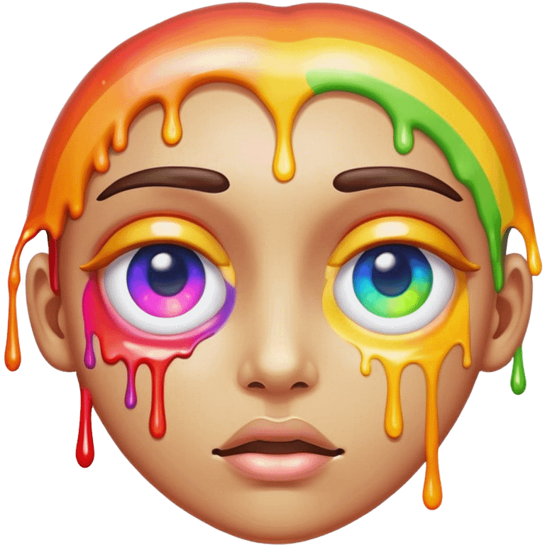 melted  rainbow eye emoji