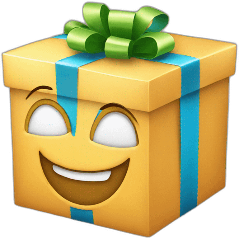 gift box with smile emoji