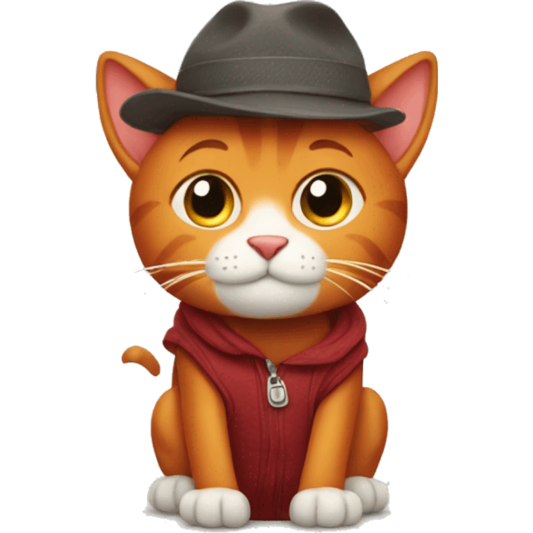 red cat traveler emoji