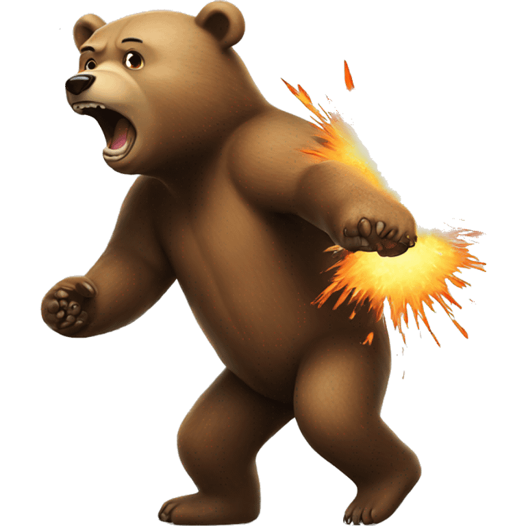 Exploding bear emoji