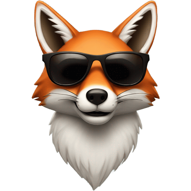 Fox wearing dark sunglasses  emoji