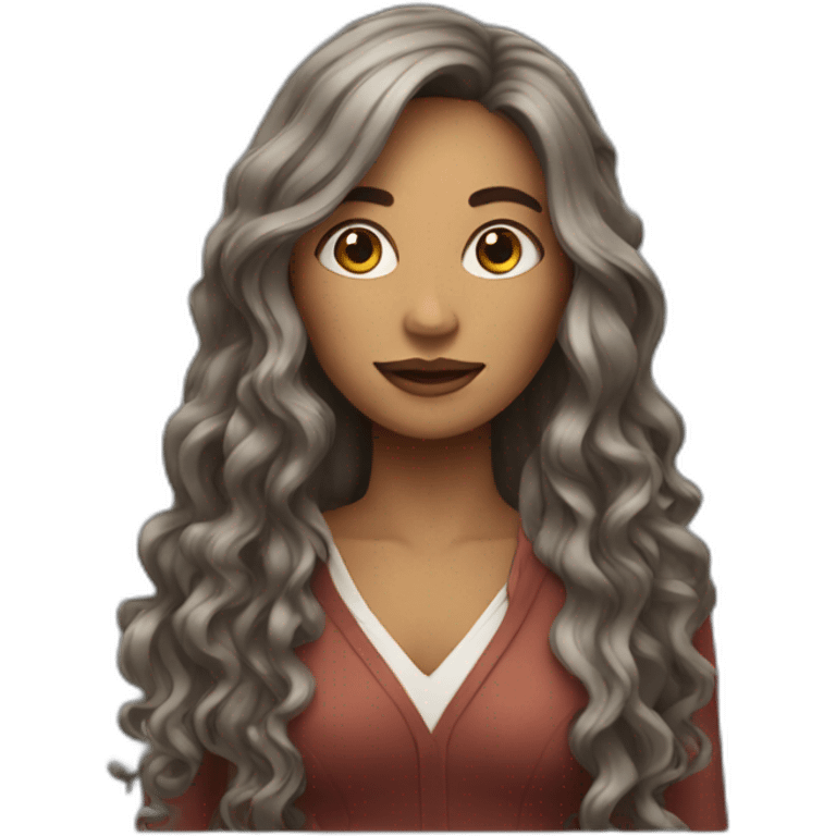 woman with long flowing hair emoji