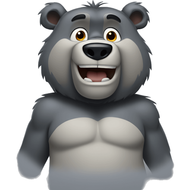 Baloo Disney with just upper body emoji