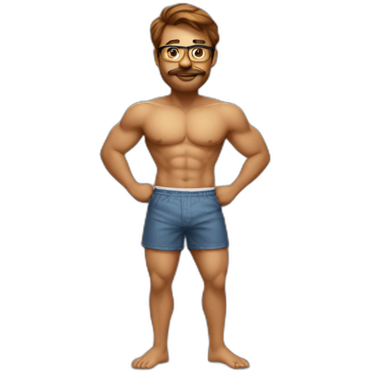 Sexy mathematician in boxers emoji