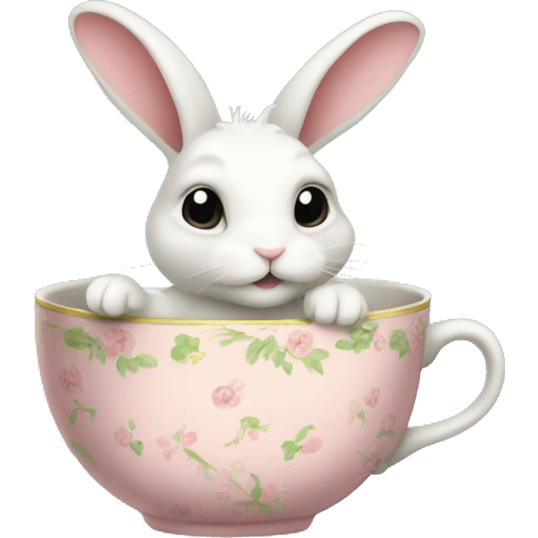 Rabbit in teacup emoji