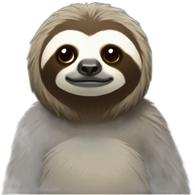 shrugging sloth emoji