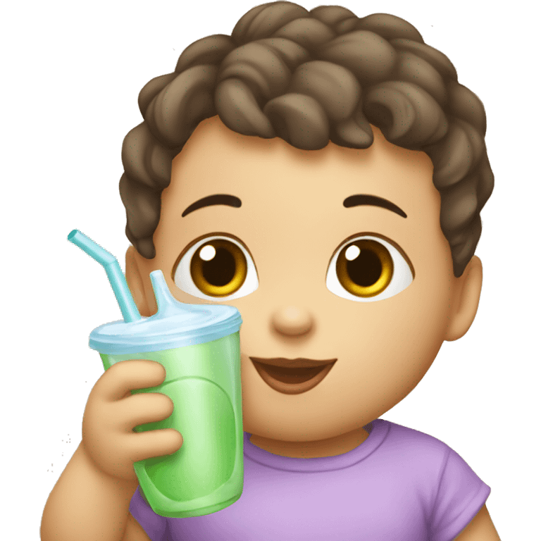 Baby with sipper emoji