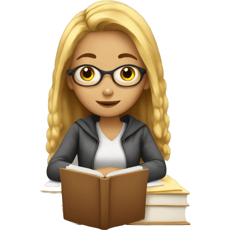 girl studying emoji