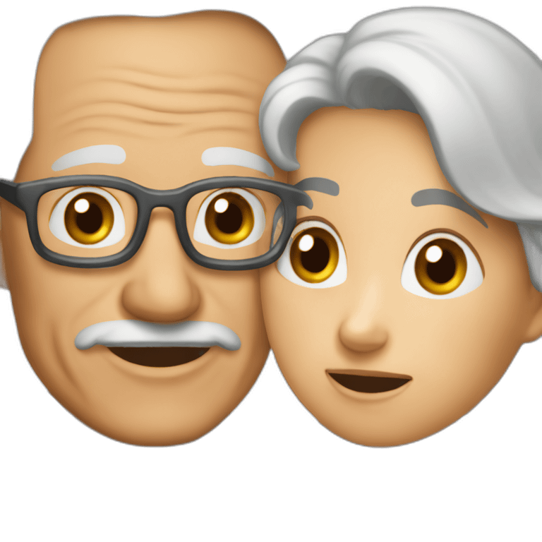 Abuelo y nieta emoji