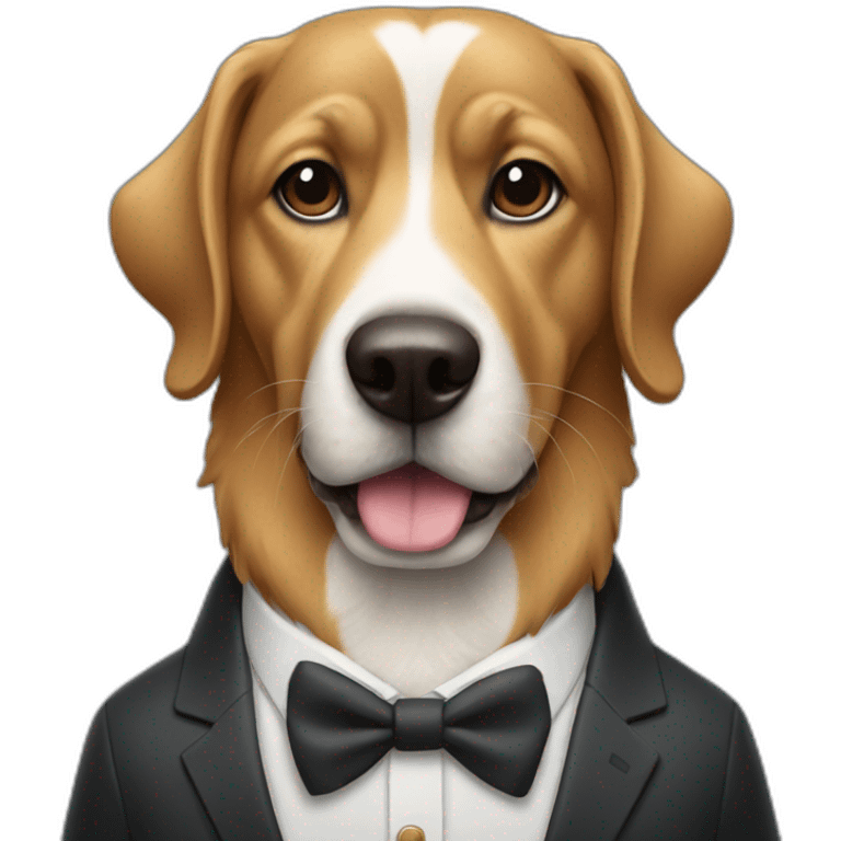 A dog with a suit on emoji