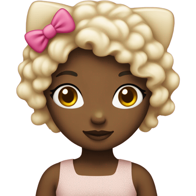 African American hello kitty emoji