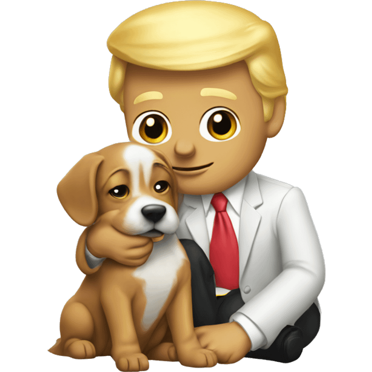 Donald trump petting dog emoji