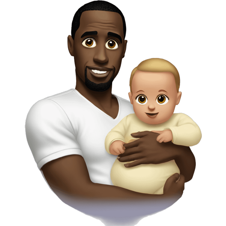 p diddy holding a baby emoji