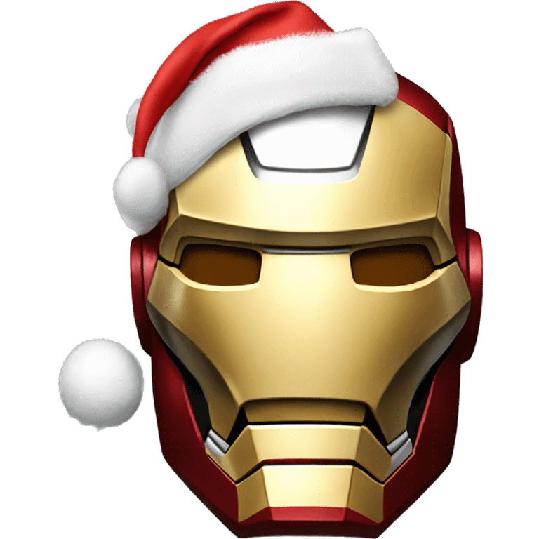 iron man with christmas hat emoji